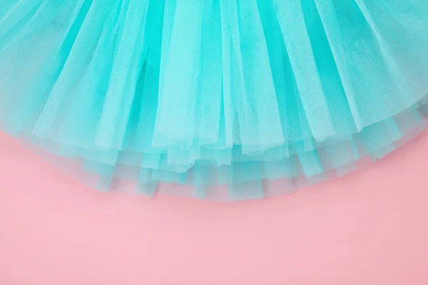 Vue Dessus Robe Tutu Fille Ballet Sur Fond Rose — Photo