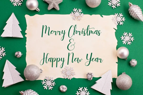 Cartão Natal Festivo Com Cumprimentos Estações Com Texto Feliz Natal — Fotografia de Stock