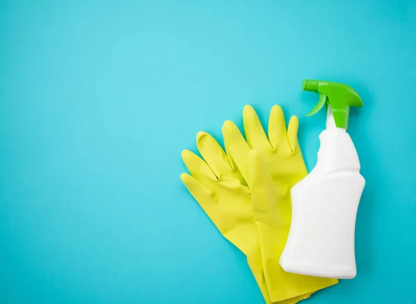 Detergenti Accessori Pulizia Colore Pastello Servizio Pulizia Idea Piccola Impresa — Foto Stock