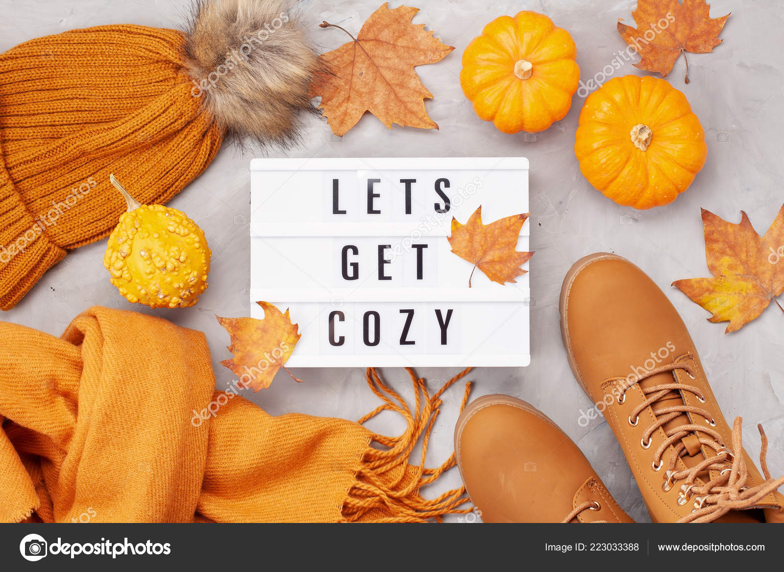 Flat Lay Comfort Warm Outfit Cold Weather Comfortable Autumn