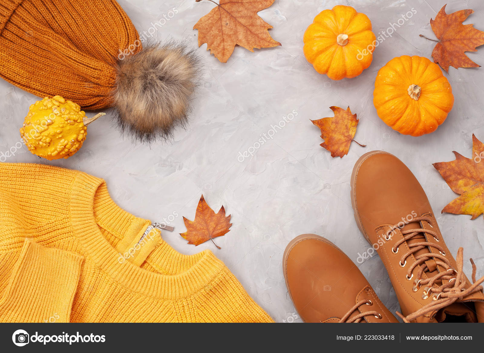 Flat Lay Comfort Warm Outfit Cold Weather Comfortable Autumn