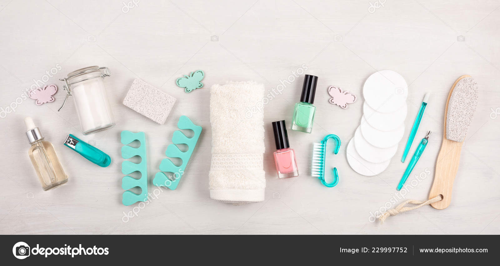 Mockup Beauty Cosmetic Products Manicure Pedicure Feet Hands Care Flat Royalty Free Photo Stock Image By C Netrun78 229997752
