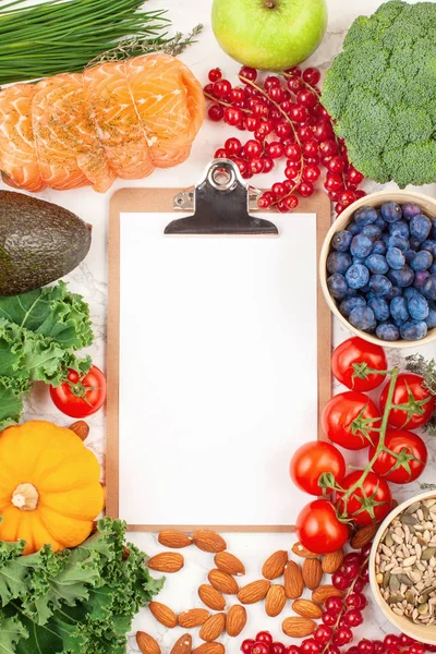 Vielfalt Buntem Obst Und Gemüse Gesunde Ernährung Ernährungsplanung Gewichtsverlust Entgiftung — Stockfoto