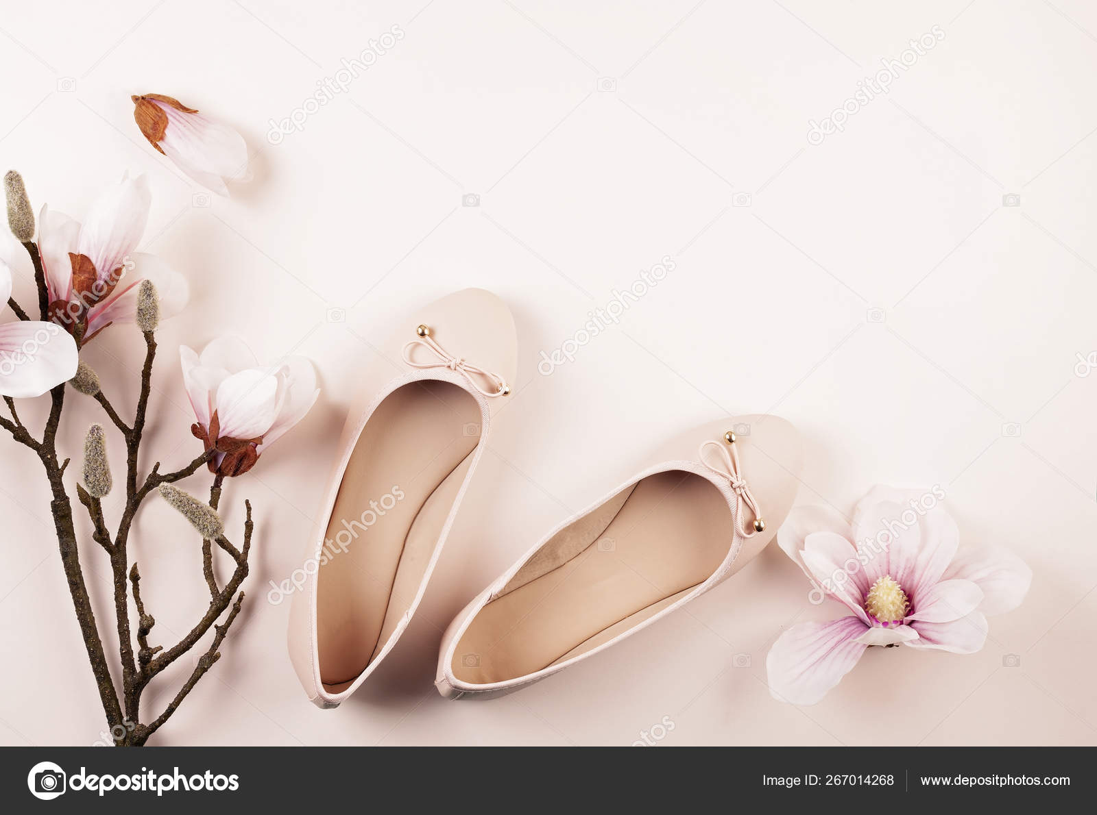 ballerina shoes magnolia flowers. Stock Photo by ©Netrun78 267014268