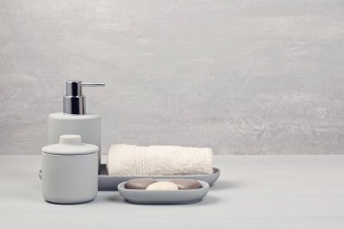 Banyo için açık gri seramik acessories 