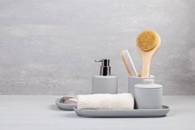 Banyo için açık gri seramik acessories 