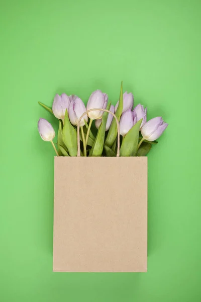 Von oben Tulpenstrauß — Stockfoto