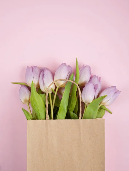 Ramo de tulipanes vista superior — Foto de Stock