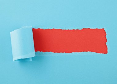Yırtık renkli kağıt, kağıt yaprağıdelik