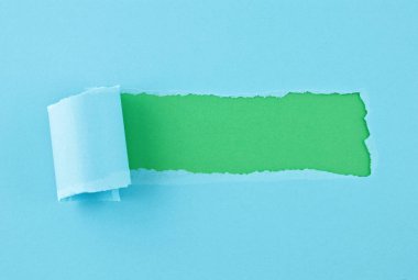 Yırtık renkli kağıt, kağıt yaprağıdelik