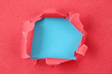 Yırtık renkli kağıt, kağıt yaprağıdelik