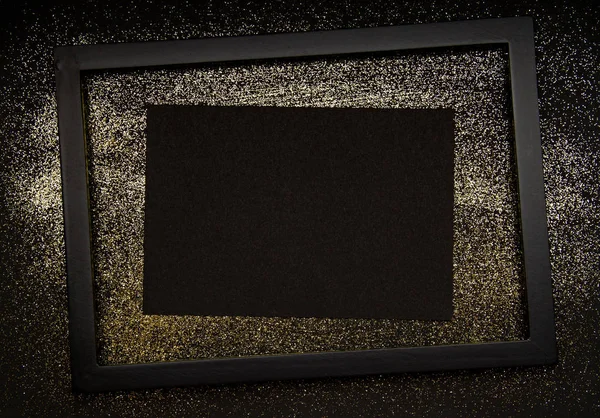 Mock up of Black paper and frame with the space for the text