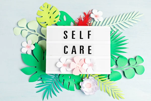 Lightbox Motivation Words Self Care Positive Thinking Mental Health Emotional — Stock Photo, Image