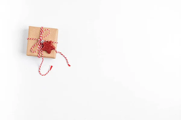 Környezetbarát Karácsonyi Dekoráció Kézzel Készített Ajándék Kézműves Papírban Téli Ünnepek — Stock Fotó