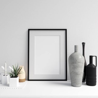 Çerçeve Mockup iç dekorasyon ile