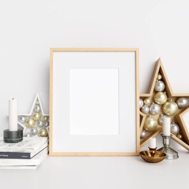 Poster çerçeve iç İskandinav Noel Kış dekorasyonu kadar alay