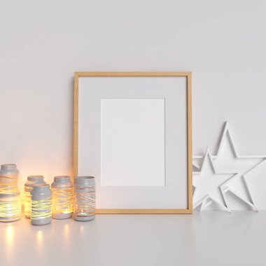 Poster çerçeve iç İskandinav Noel Kış dekorasyonu kadar alay