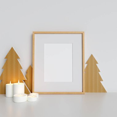 Poster çerçeve iç İskandinav Noel Kış dekorasyonu kadar alay