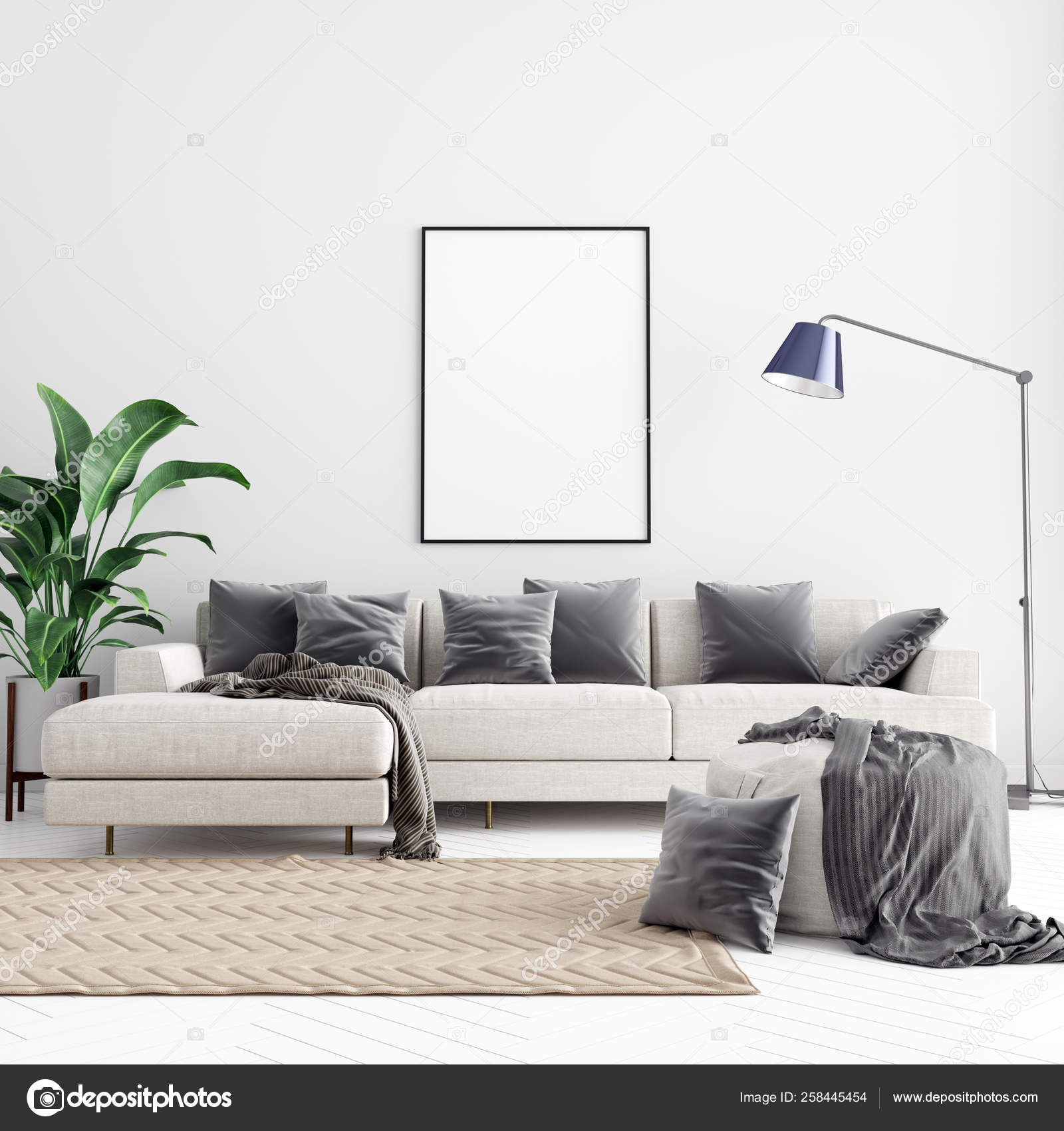 Interior Living Room Wall Background Mockup Furniture Decoration Stock  Photo by ©jp_3d 258445454