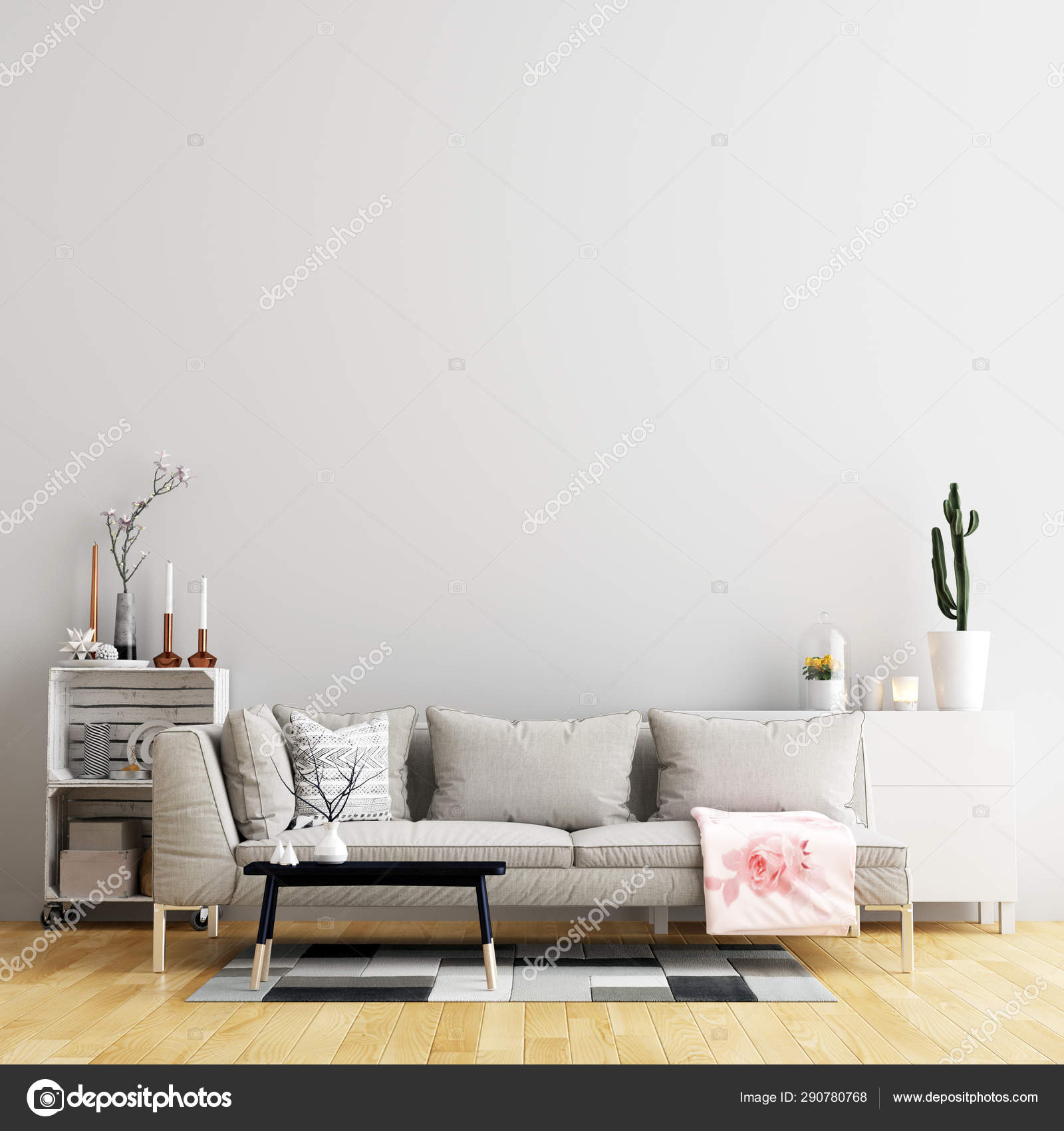Interior Living Room Wall Background Mockup Furniture Decoration Stock  Photo by ©jp_3d 290780768