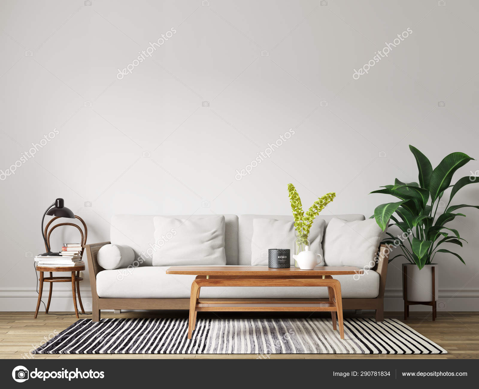 Interior Living Room Wall Background Mockup Furniture Decoration Stock  Photo by ©jp_3d 290781834