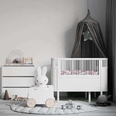 Dahili Çocuk Odası Duvar Kağıdı Arkaplan Modeli - 3d Görüntü, 3d Görüntü