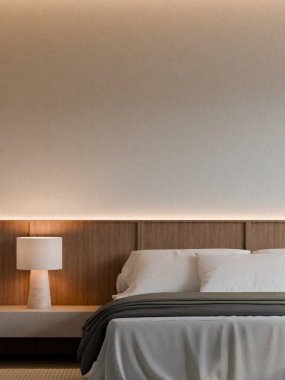 Modern Minimalist Japandi Yatak Odası İç Çerçeve Posteri Model