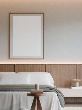 Modern Minimalist Japandi Yatak Odası İç Çerçeve Posteri Model