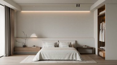 Modern Minimalist Yatak Odası İç Çerçeve Posteri Model