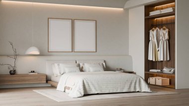 Modern Minimalist Yatak Odası İç Çerçeve Posteri Model