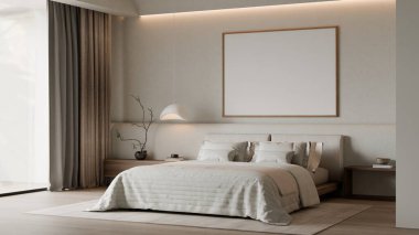 Modern Minimalist Yatak Odası İç Çerçeve Posteri Model