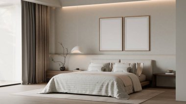 Modern Minimalist Yatak Odası İç Çerçeve Posteri Model