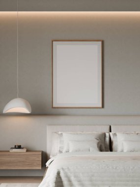 Modern Minimalist Yatak Odası İç Çerçeve Posteri Model