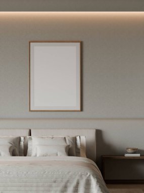 Modern Minimalist Yatak Odası İç Çerçeve Posteri Model