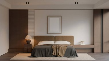 Modern Minimalist Yatak Odası İç Duvar Çerçeve Posteri Model