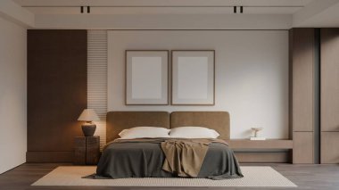 Modern Minimalist Yatak Odası İç Duvar Çerçeve Posteri Model