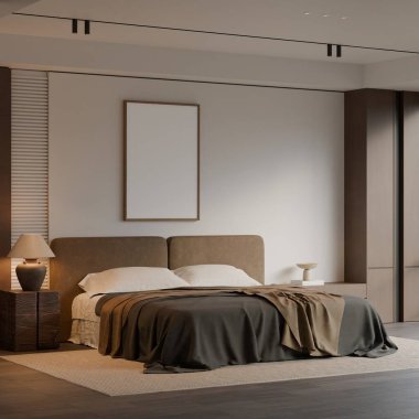 Modern Minimalist Yatak Odası İç Duvar Çerçeve Posteri Model