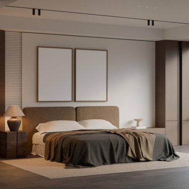 Modern Minimalist Yatak Odası İç Duvar Çerçeve Posteri Model
