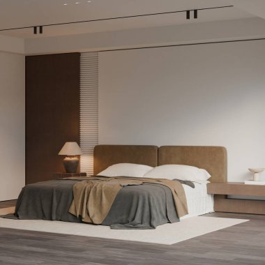 Modern Minimalist Yatak Odası İç Duvar Çerçeve Posteri Model