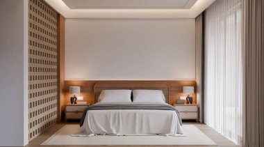 Modern Minimalist Japandi Yatak Odası İç Çerçeve Posteri Model