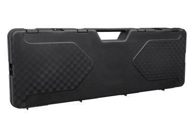 Beyaz arka plan için izole silahlar için siyah çantası