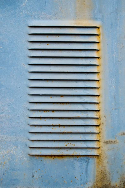 Textura Rejilla Ventilación Metal Azul Antiguo —  Fotos de Stock