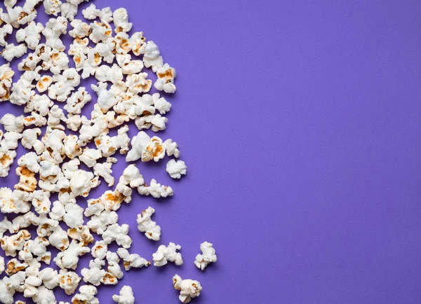 White Popcorn Colorful Background — Stock Photo, Image