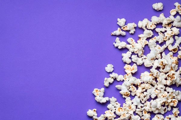 White Popcorn Colorful Background — Stock Photo, Image