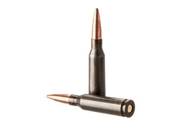  Beyaz arka plan üzerinde izole mühimmat