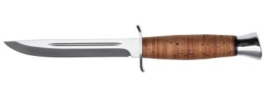 Beyaz arka planda izole edilmiş avlanma bıçağı