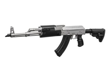 Beyaz arka plan üzerinde izole silah tüfek