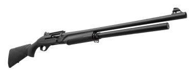 Av tüfeği beyaz arkaplanda izole edildi