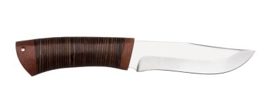 Beyaz arka planda izole edilmiş avlanma bıçağı