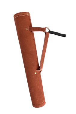 Oklar beyaz arka plan üzerinde izole kahverengi süet titreme